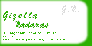 gizella madaras business card